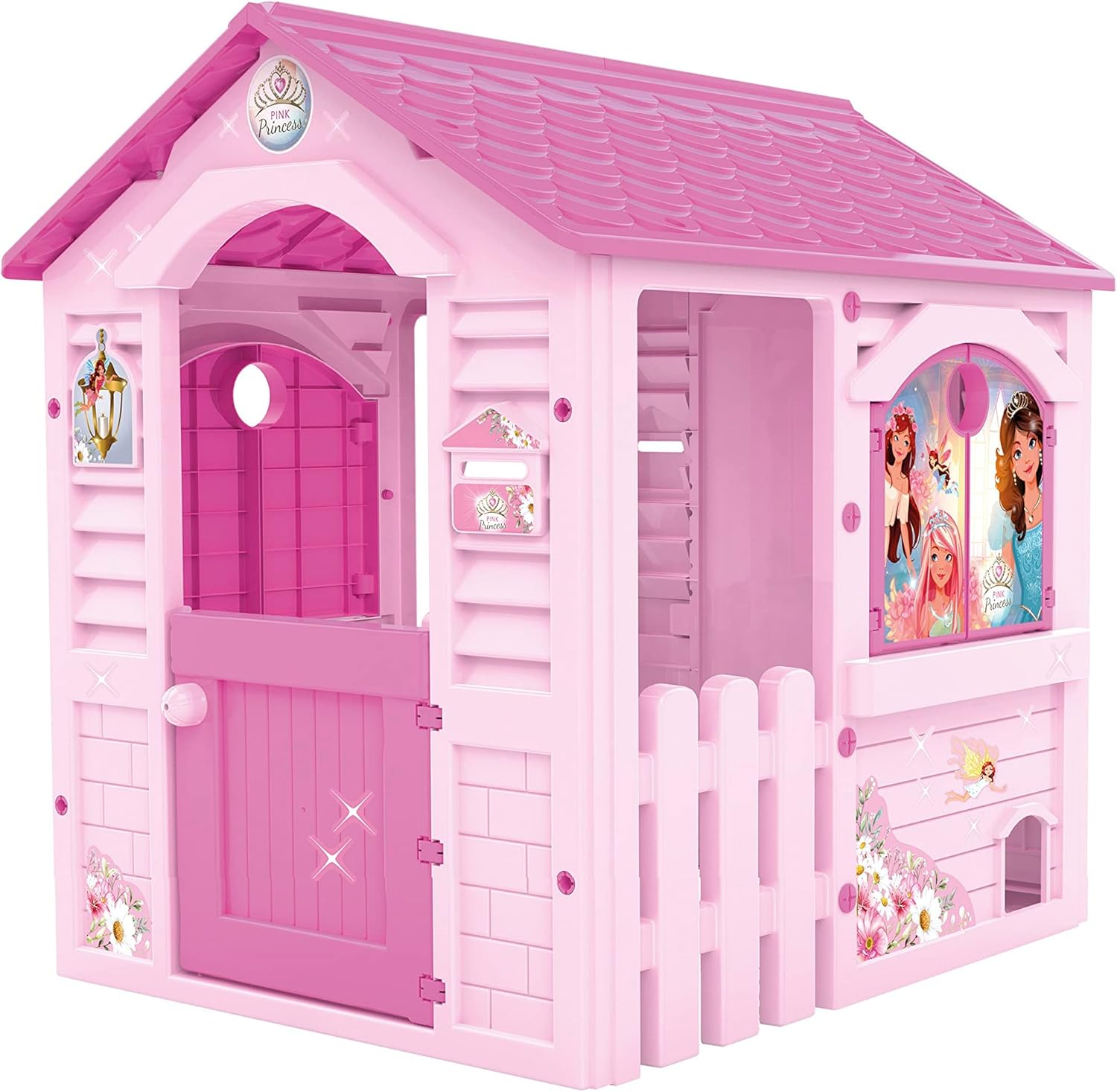 Chicos - Country Cottage Children's Outdoor and Indoor Cottage, Made of Durable and Durable Plastic, White, Unique, Measures 84 x 103 x 104 cm (89607)