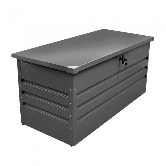 2025 Cofre de jardín de metal – 400 L – Caja de almacenamiento con tapa