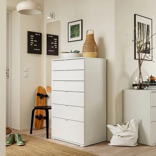 Cómoda VIHALS de 6 cajones de IKEA, color blanco, 70x47x120 cm