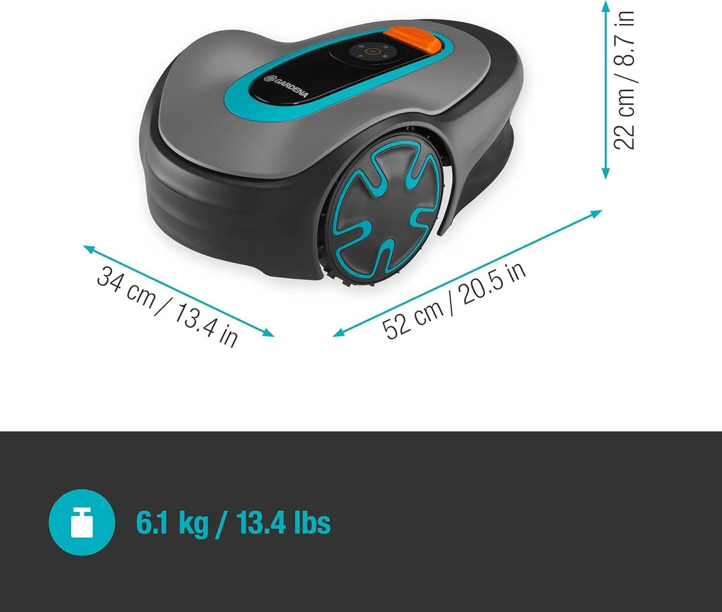 2025 Robot cortacésped Gardena SILENO minimo 350 m²: cortacésped inteligente con conectividad óptima, programable vía la aplicación Gardena Bluetooth (15208-47)