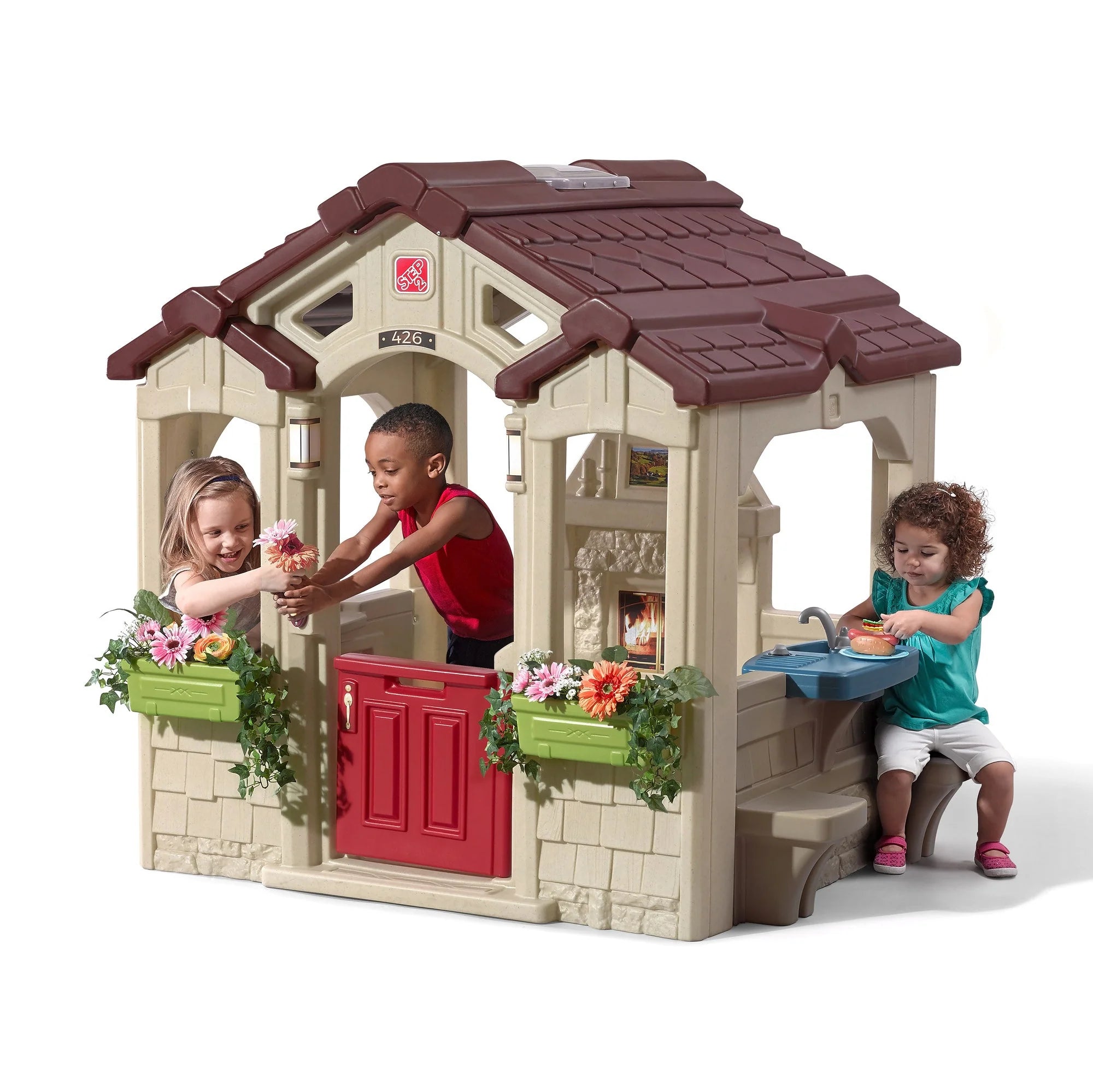 Casita Charming™ – Casa Acogedora y Abierta para Juegos Infantiles