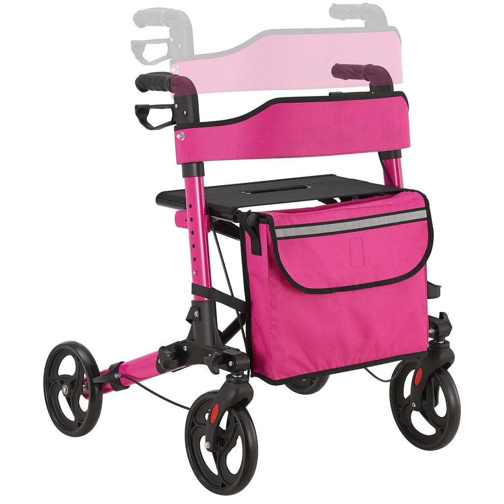 2025 Andador de aluminio Vital con asiento – Ligero, plegable y seguro