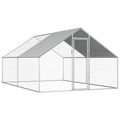 2025 Recinto para gallinas de acero 2,75 x 4 x 1,92 m – Parque exterior seguro para aves de corral y pequeños animales