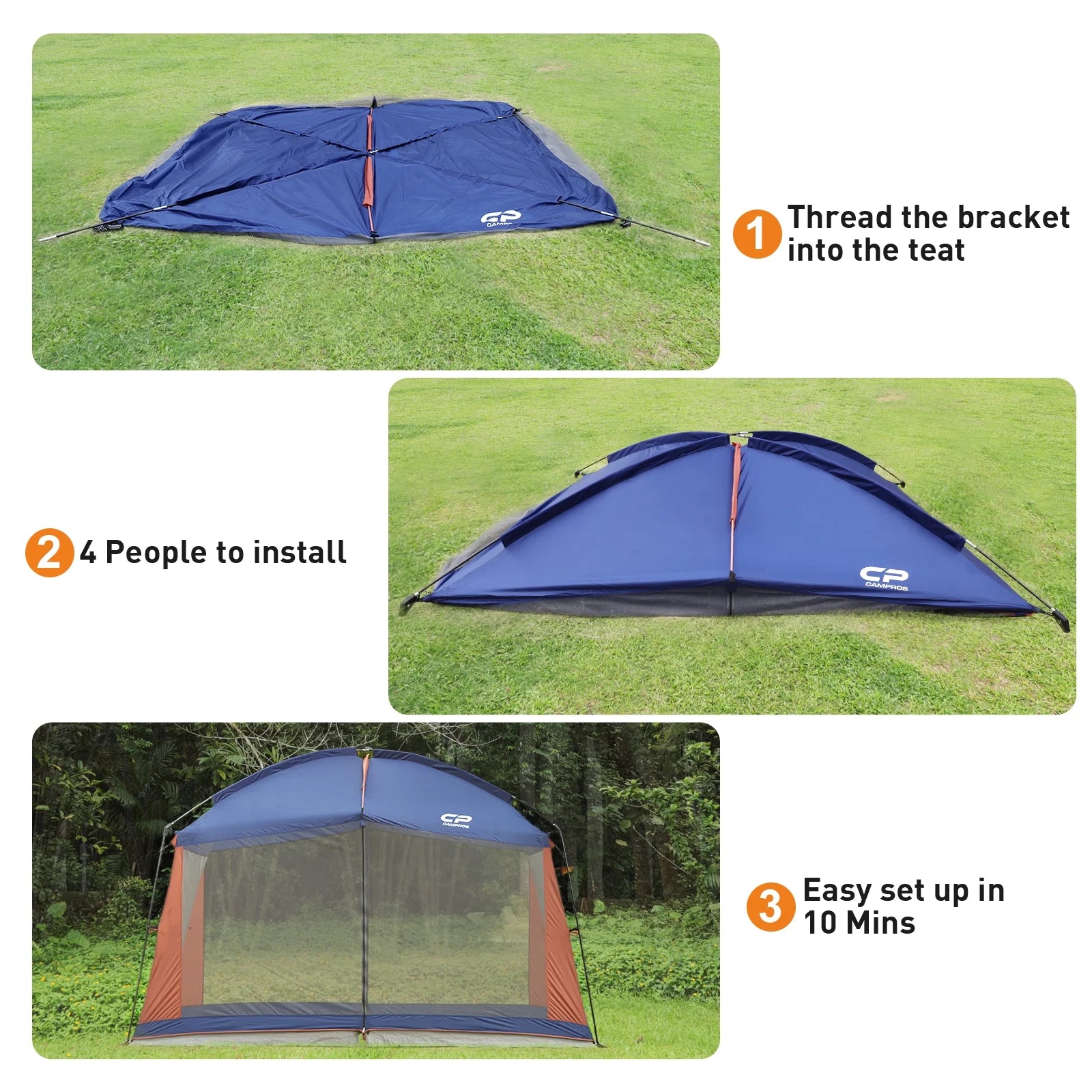 2025 Campros Screen House Room tienda de sombra 12' x 10', azul.