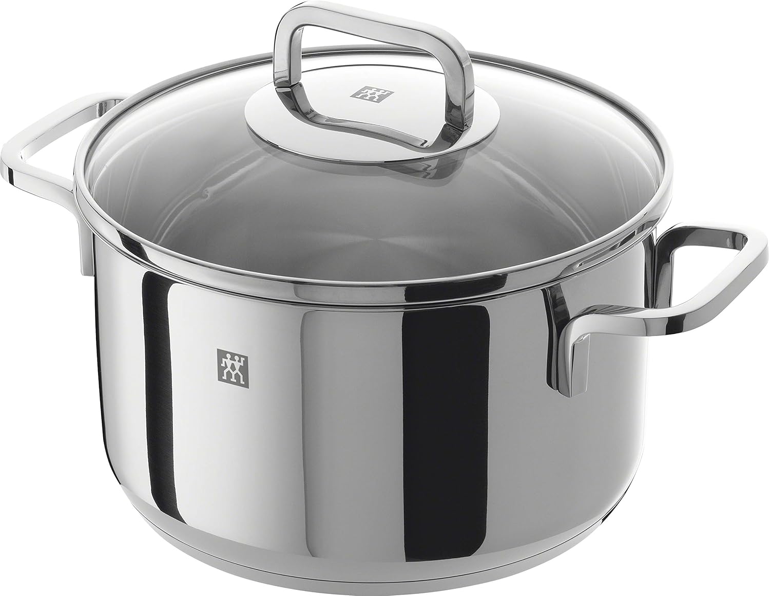 ZWILLING 5-Piece Cookware Set, 4 Lids, Suitable for Induction, Stainless Steel, Passion, Bright Grey, Diameter 16 cm, Diameter 20 cm, Diameter 24 cm, Diameter 28 cm
