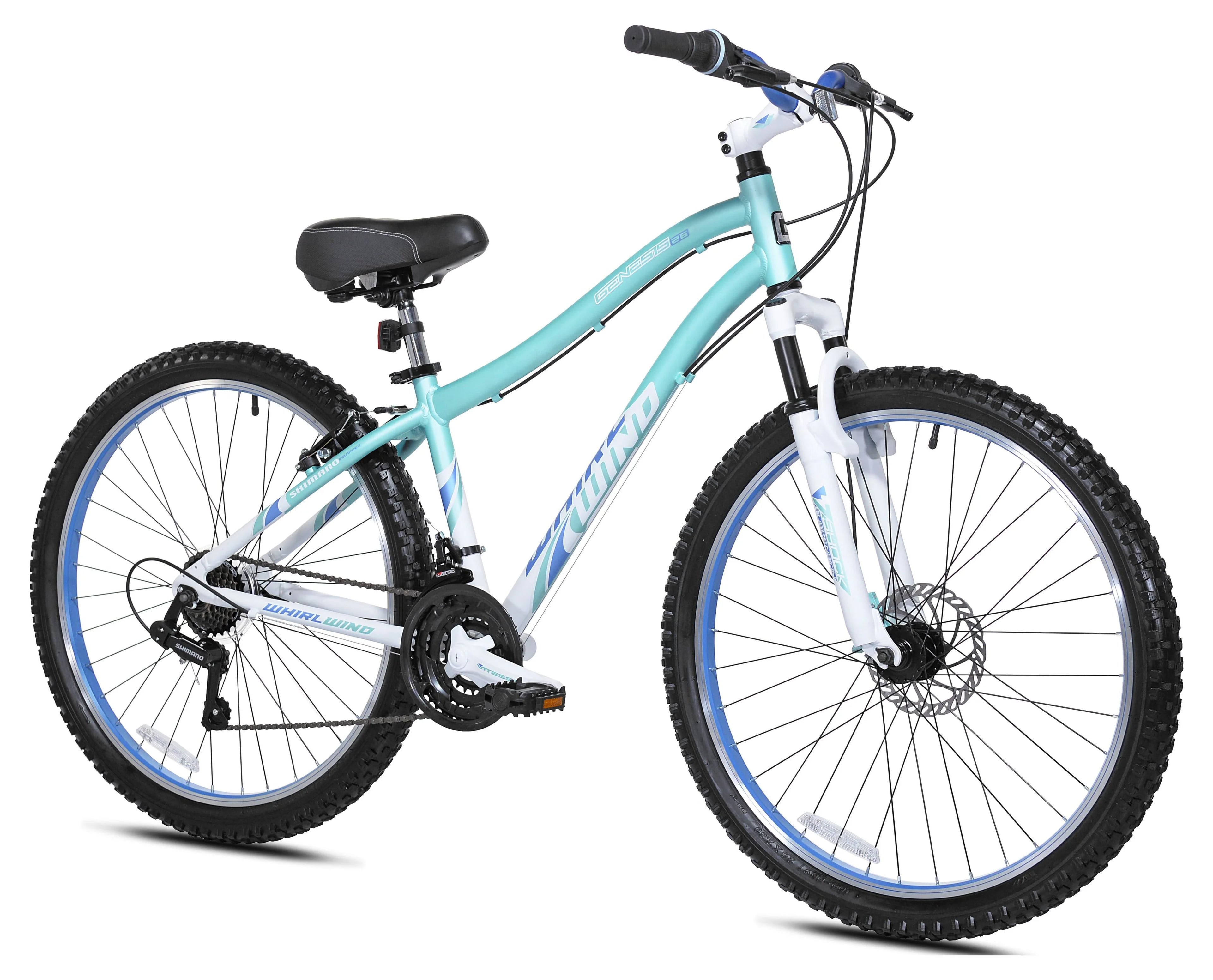 Bicicleta de montaña para mujer Genesis Whirlwind, 26 pulgadas, azul turquesa
