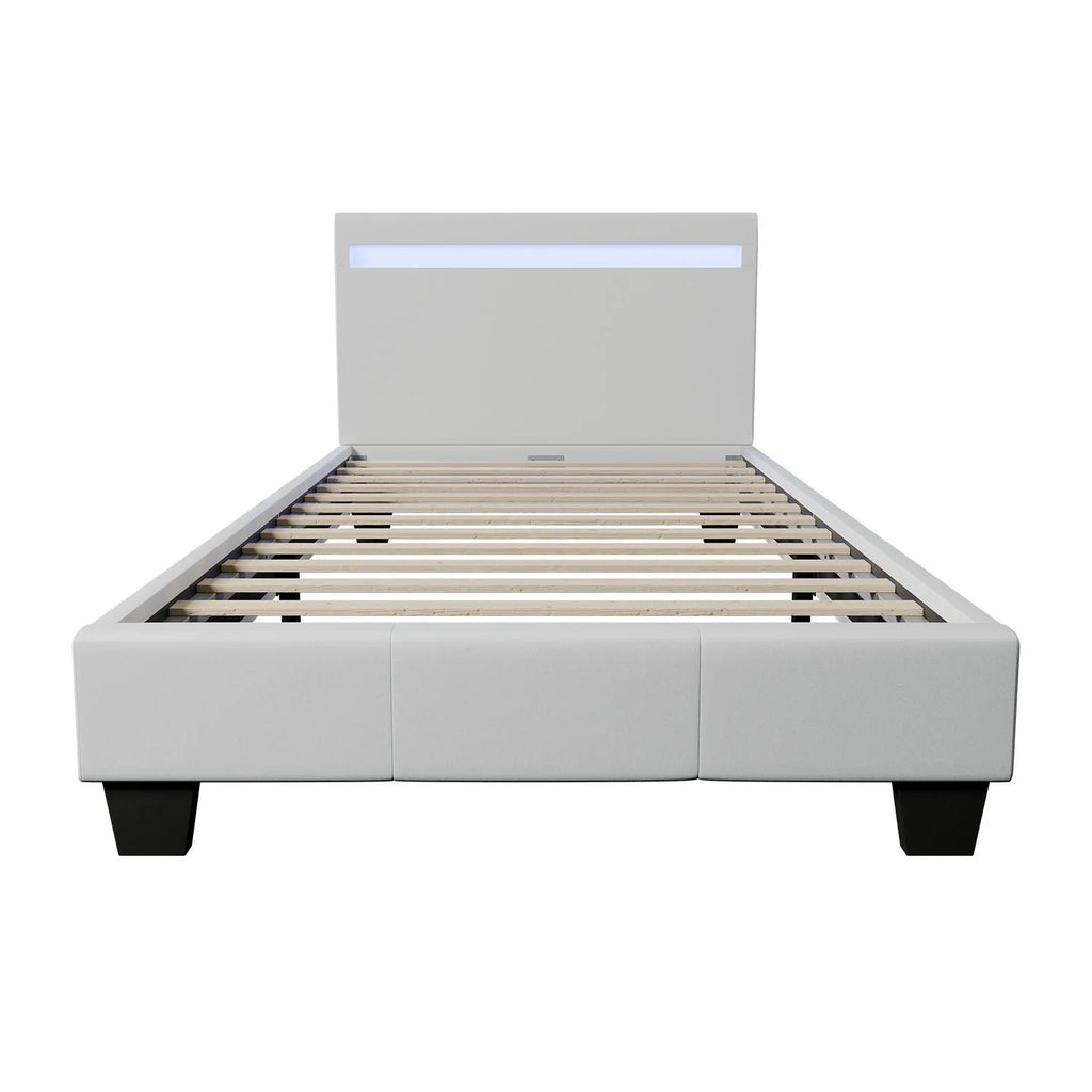 2025 Cama tapizada Verona 120x200 cm en blanco