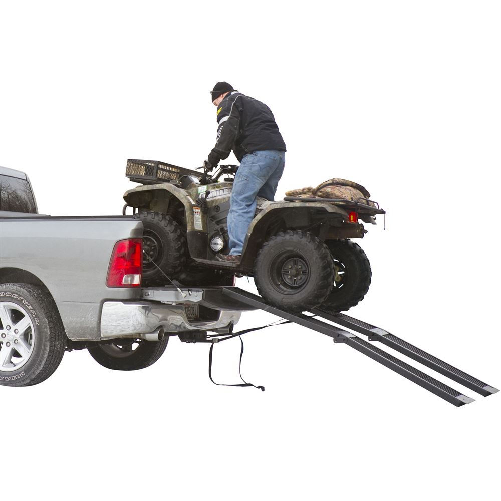 Rampas plegables dobles de 90 pulgadas para ATV de acero negro