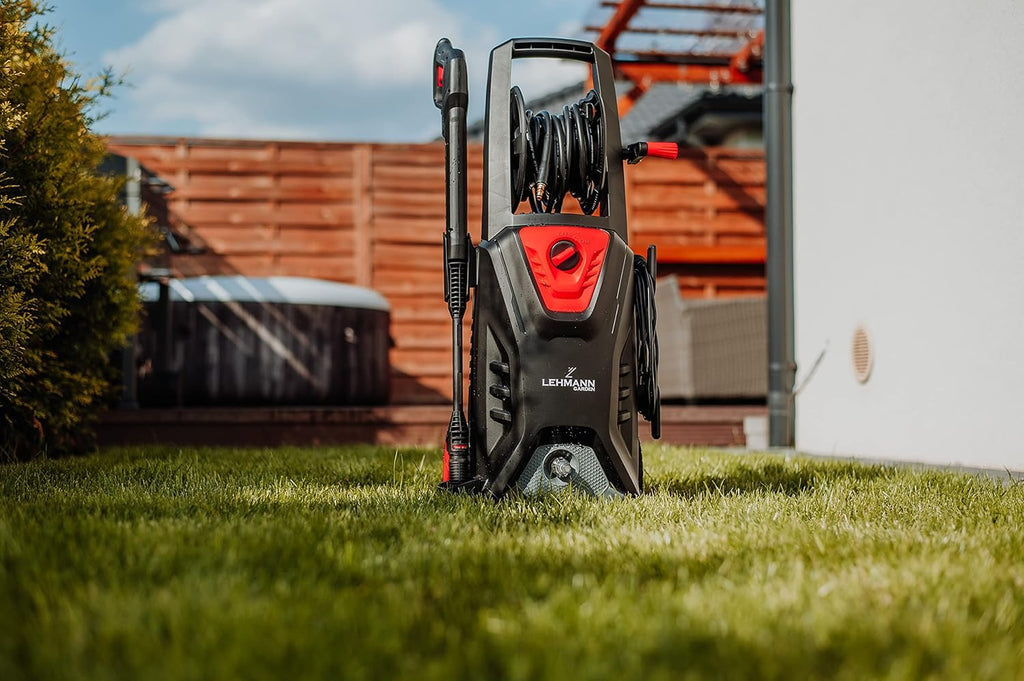 LEHMANN Missouri High Pressure Washer, 2200 W, Max 240 Bar, Flow Rate 480 l/h, 12 m High Pressure Hose, with Accessories - Foam Lance, Adjustable Nozzle, Turbo Nozzle