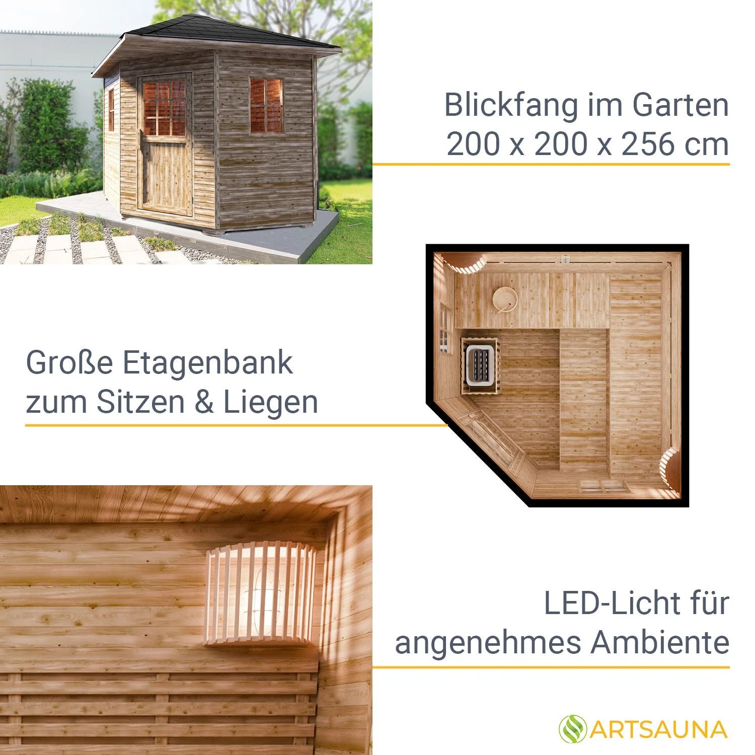 2025 Casa de sauna exterior Eldur - 8 kW