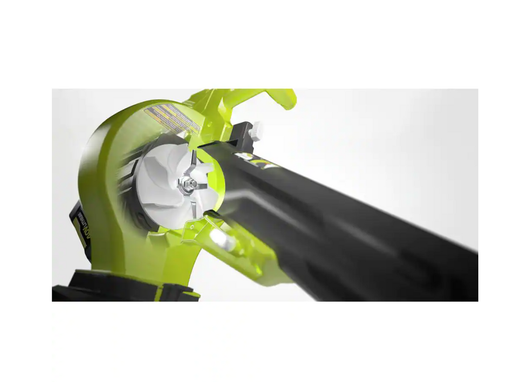 2025 Aspiradora y Soplador de Hojas Inalámbrico RYOBI RY40451BL 40V 110 MPH 525 CFM con 2 Baterías y 2 Cargadores