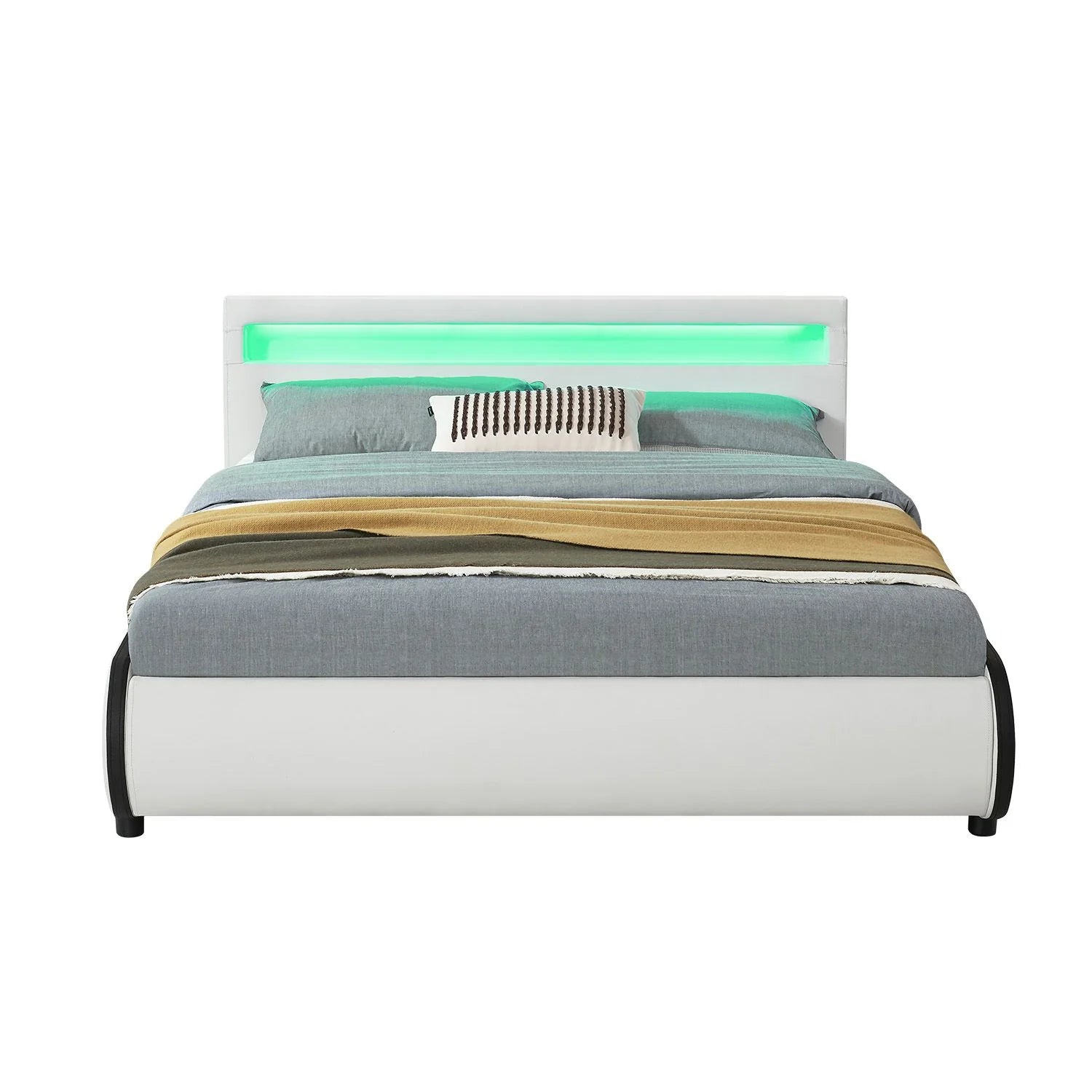 2025 Cama tapizada Sevilla 140x200 cm en blanco