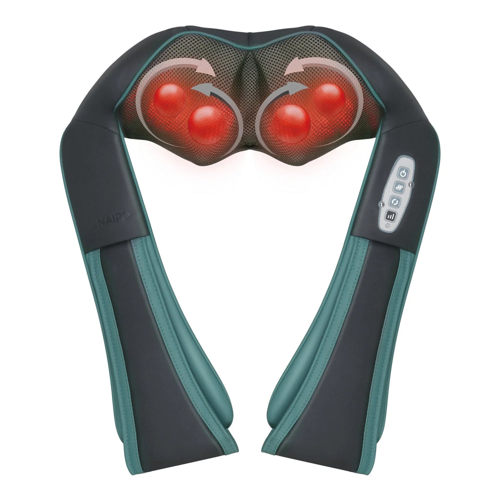 2025 Naipo MGS-N12CS – Masajeador Inalámbrico Shiatsu para Cuello y Hombros
