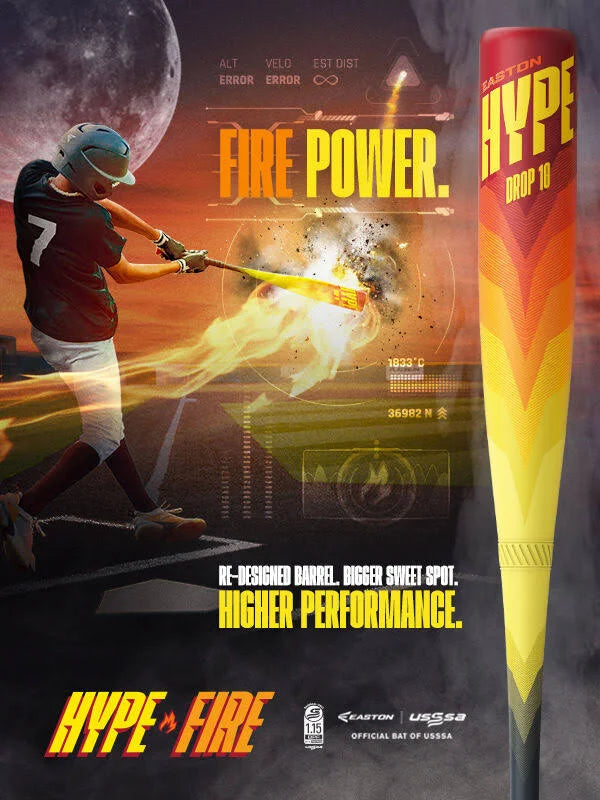 2025 Bate de Béisbol Easton Hype Fire (-8) USSSA 2024 – Hecho en EE. UU.