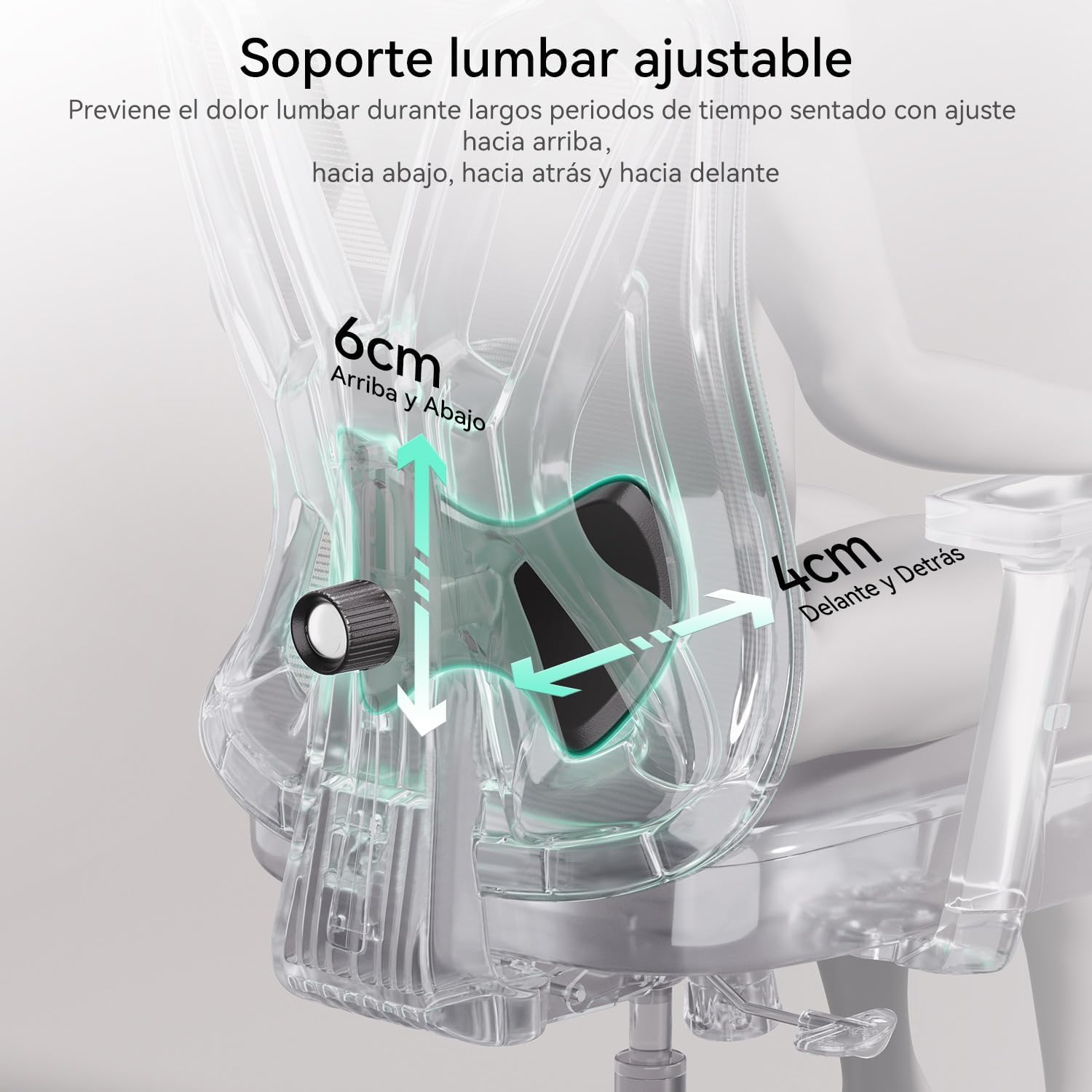 Hbada P5 Silla de Oficina ergonómica con Soporte Lumbar Ajustable, cojín elástico Transpirable, reposabrazos Ajustables y reposacabezas, Reposapiés Integrado, Negro