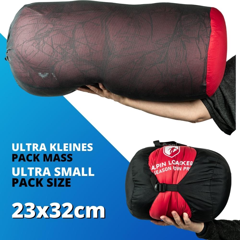 2025 Saco de dormir Alpin Loacker Down Pro 4 estaciones – 1000 g de plumón, -15°C
