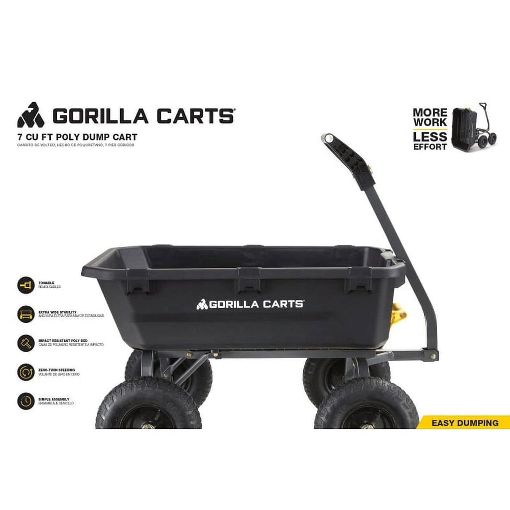 2025 Carro de Jardín de Polietileno Gorilla Carts 7 pi³ | Modelo GCG-7
