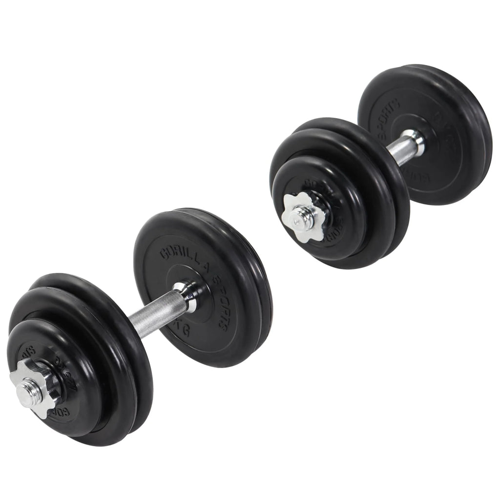 2025 Set de mancuernas con recubrimiento de caucho 30 kg
