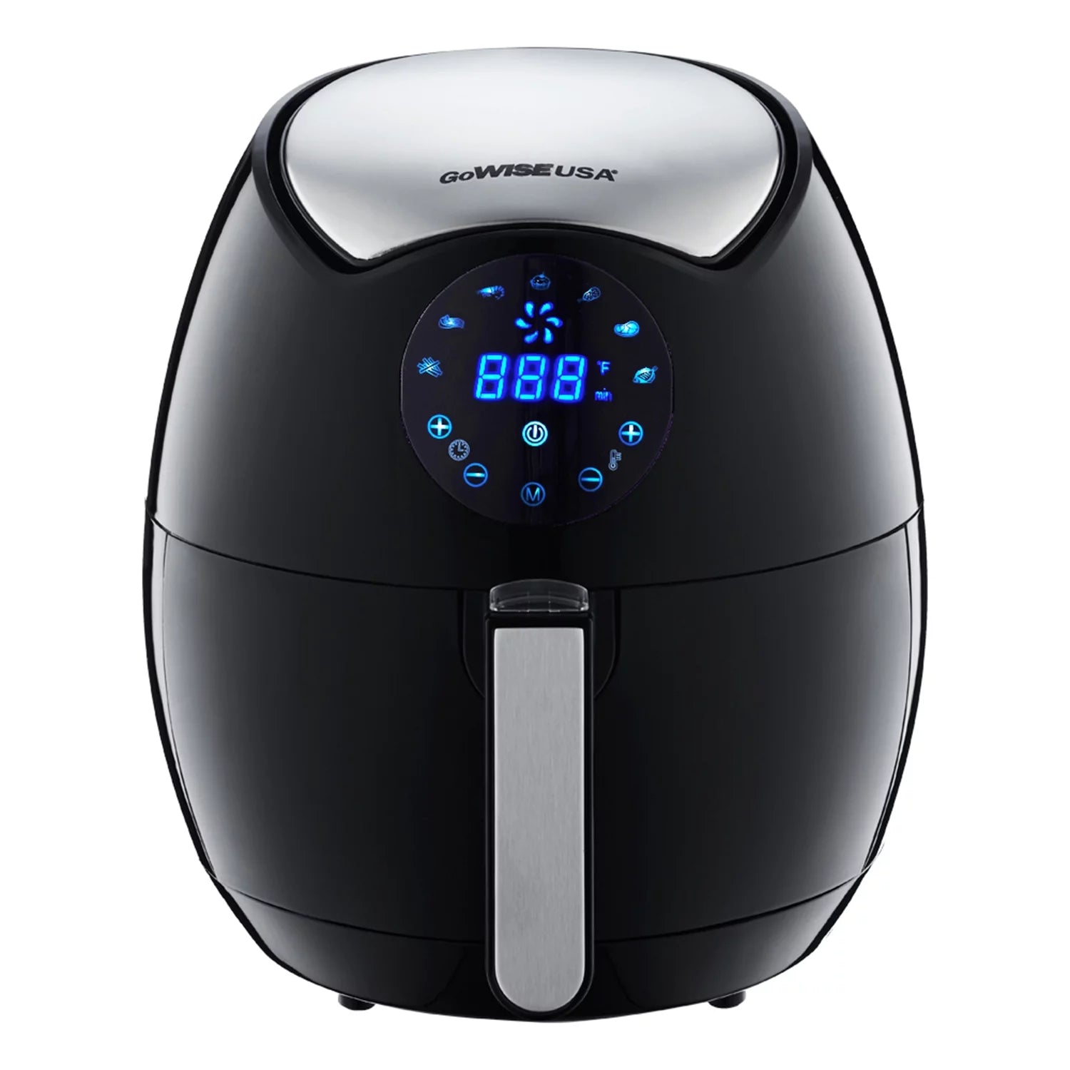 Freidora de aire eléctrica GoWISE USA GW22621 de 4.ª generación, color negro, 3,7 cuartos de galón, 1400 W, nueva
