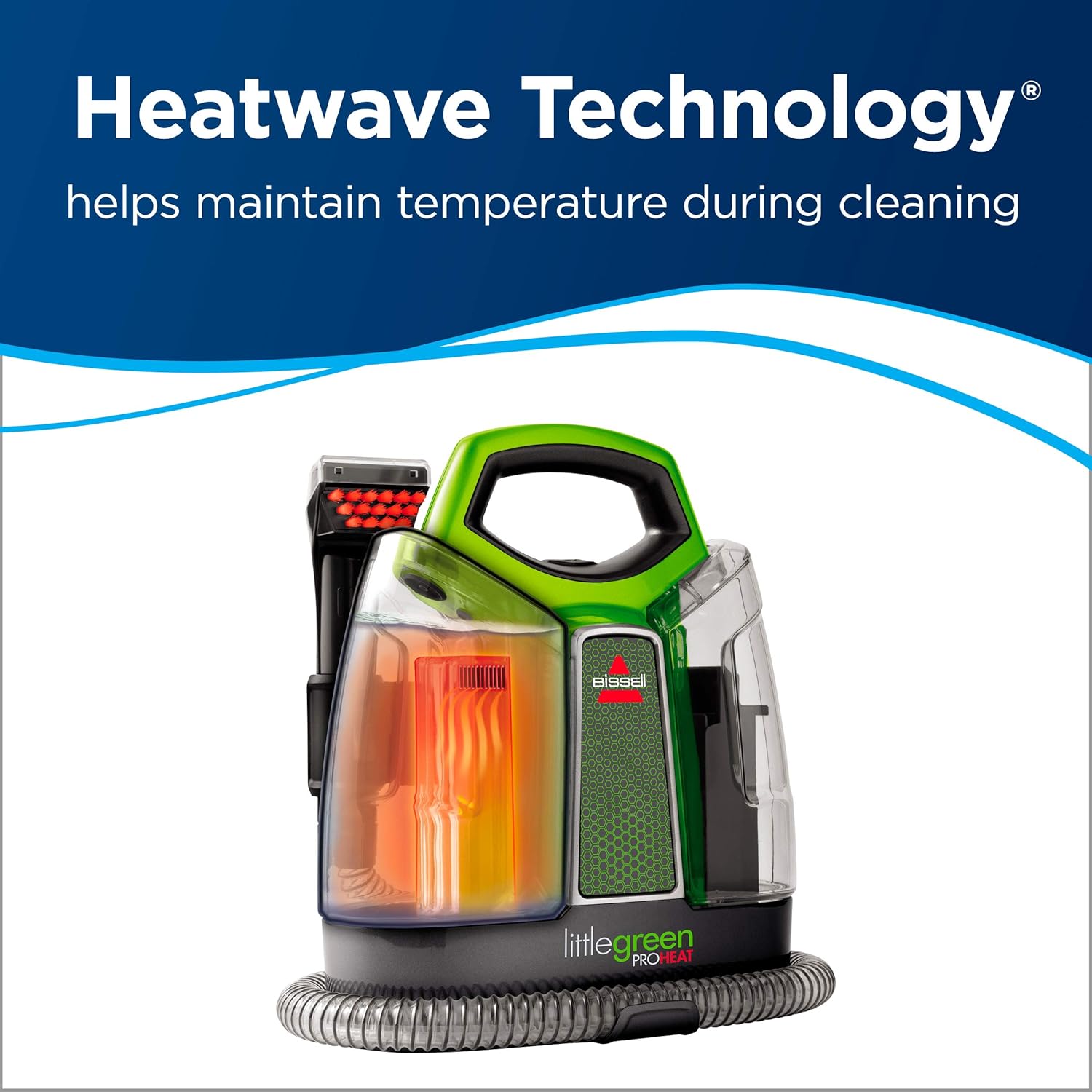 2025 BISSELL Little Green Proheat – Limpiador portátil en profundidad y quitamanchas con herramienta HydroRinse autolimpiante, modelo 2513E