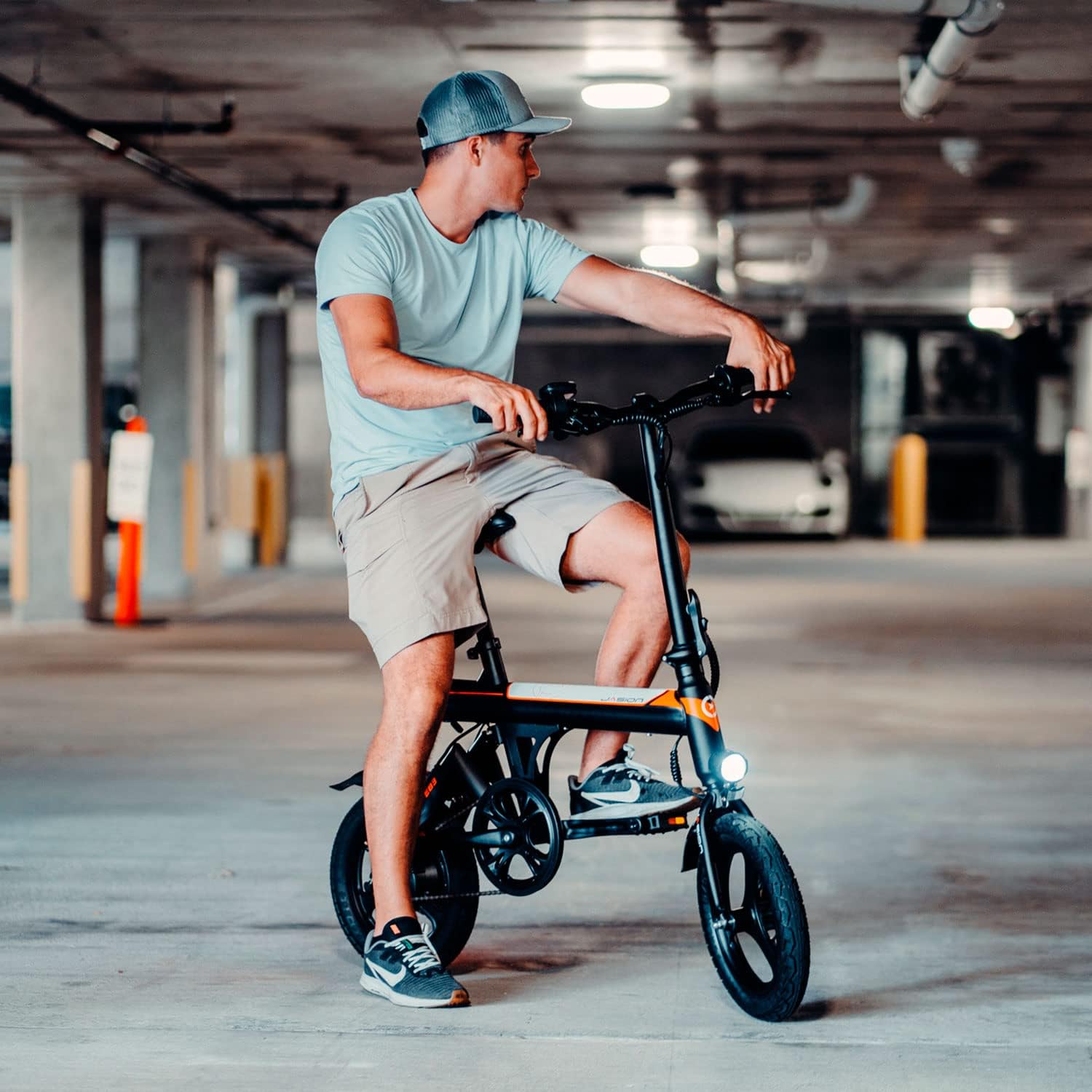 Bicicleta eléctrica EB3 para adultos, velocidad hasta 34 km/h, motor potente de 500W, batería de 270Wh, suspensión trasera, 3 niveles de asistencia, bicicleta plegable de 14 pulgadas para adultos y adolescentes, conforme a UL2849