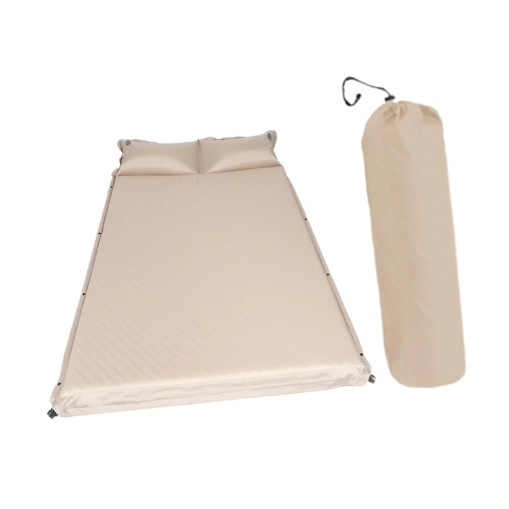 2025 Colchón inflable automático Simhoa para camping, colchón de dormir con bomba integrada, colchón autoinflable compacto para senderismo, picnic, viajes, cama doble.