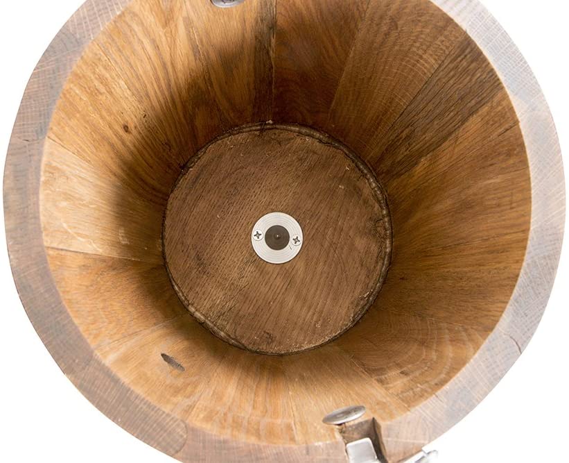 Heladera rústica de 6 pintas – Cubo clásico de madera – Manivela manual