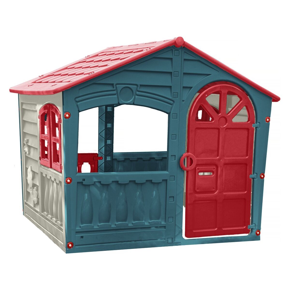 Casita Para Niños De Plastico "fun" - 1,40 X 1,11 X 1,15 M - Azul