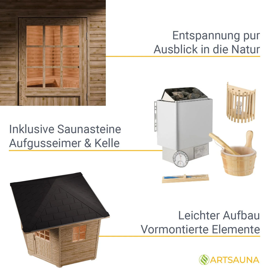 2025 Casa de sauna exterior Eldur - 8 kW