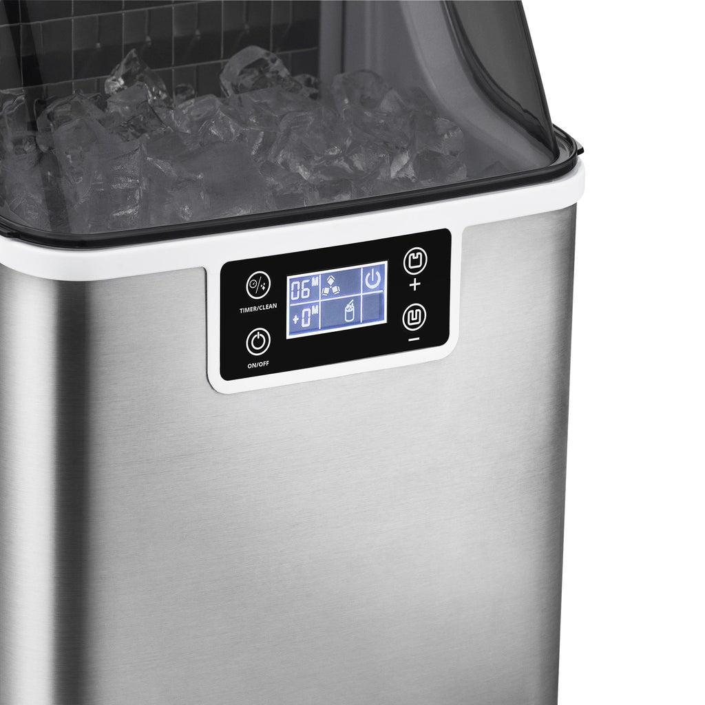 2025 Máquina de Hielo de Encimera Newair® – Cubos de Hielo Transparentes, Acero Inoxidable