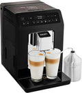 2025 Cafetera automática Krups Evidence | Pantalla OLED con tecnología Barista Quattro Force | 12 tipos de café | 3 variedades de té | capuchino con un solo toque | función para 2 tazas | color negro