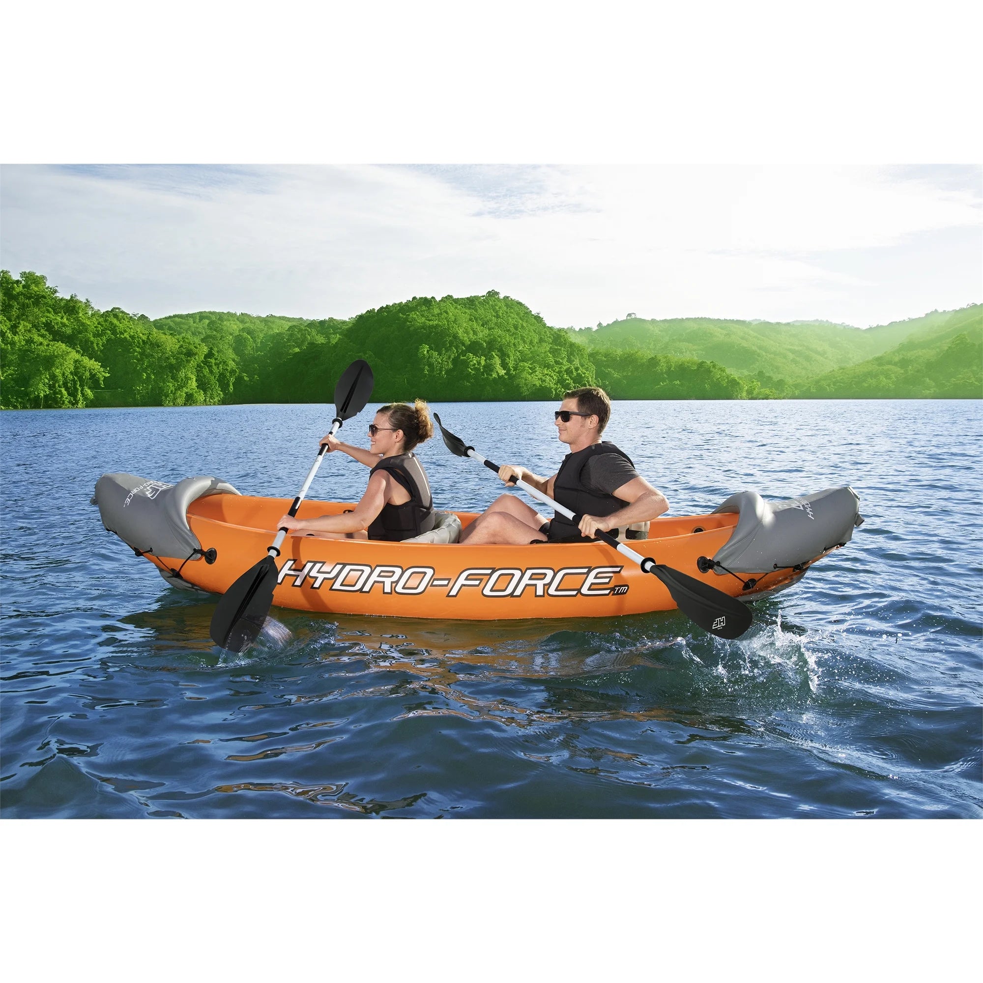 Kayak inflable Bestway Hydro Force Lite Rapid X2: kit para deportes acuáticos al aire libre
