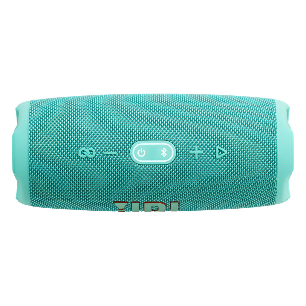 2025 Altavoz Bluetooth portátil resistente al agua JBL Charge 5 con Powerbank – Par (Negro/Teal)