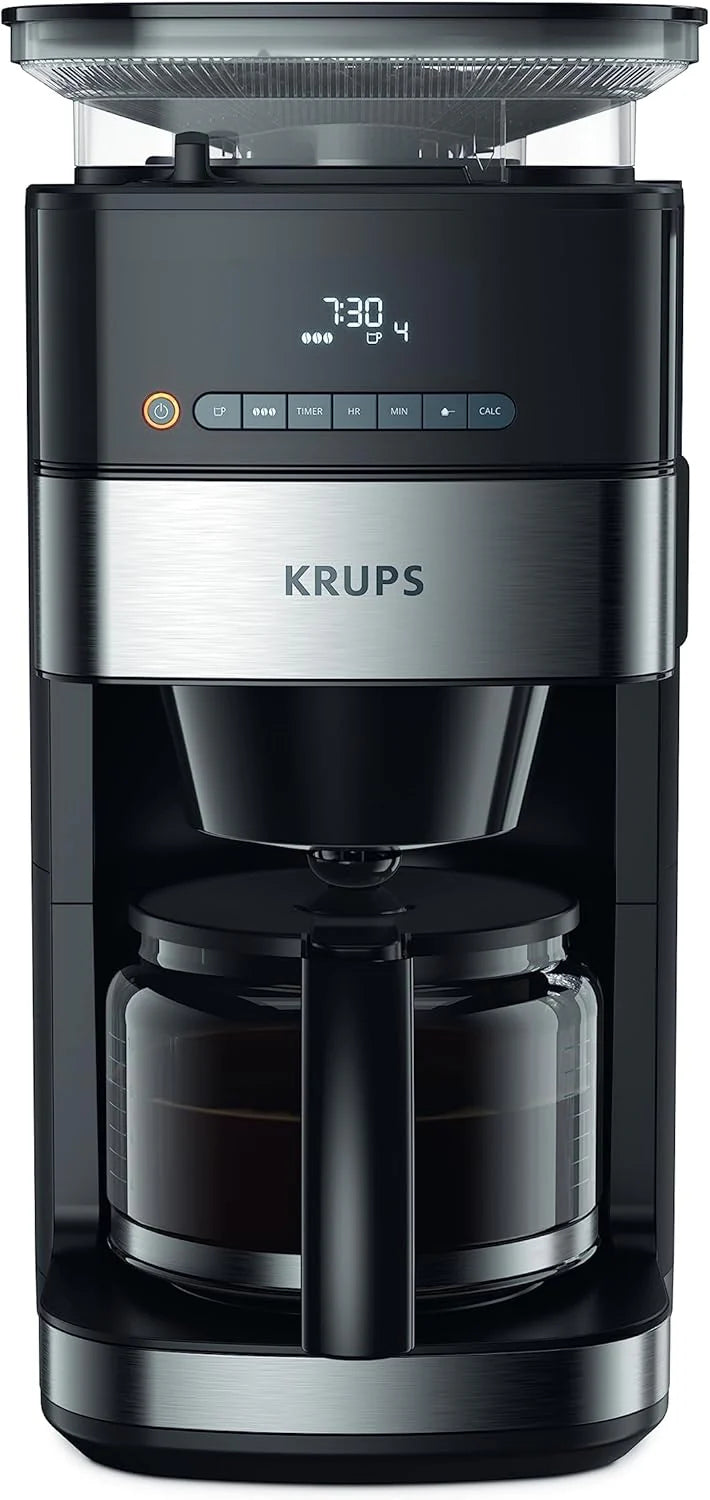 2025 Krups Grind and Brew KM8328 Cafetera de Filtro con Molinillo, 1.25 L, 10–15 Tazas