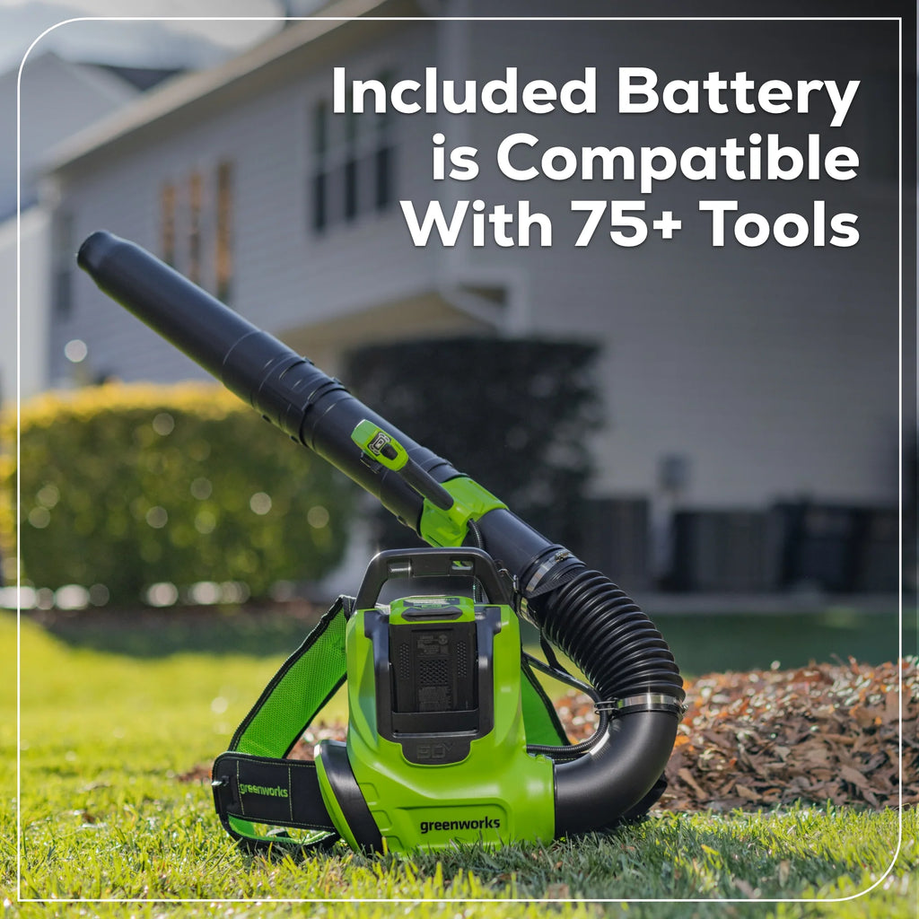 2025 Soplador de mochila inalámbrico 60V 730 CFM con batería de 4.0Ah y cargador 3A