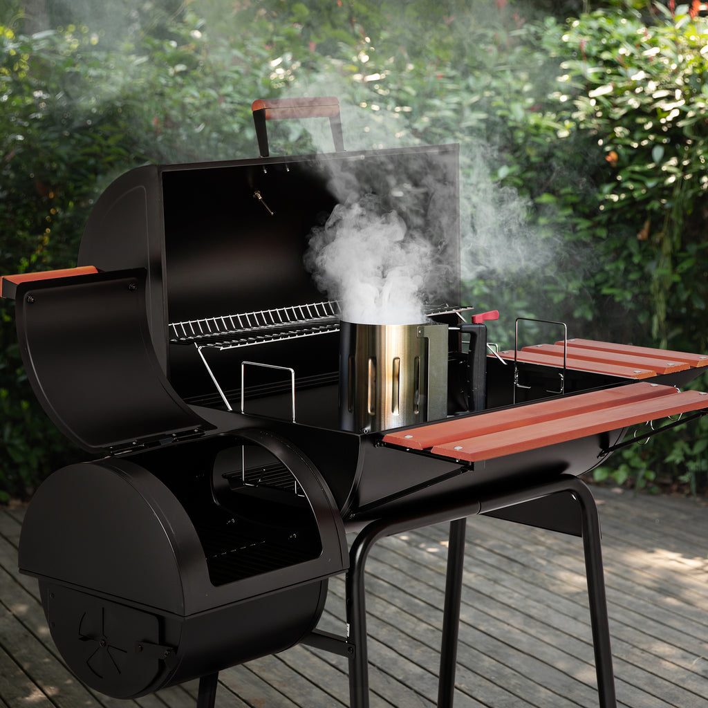 2025 Royal Gourmet CC1830W Parrilla de carbón de 76 cm con ahumador lateral