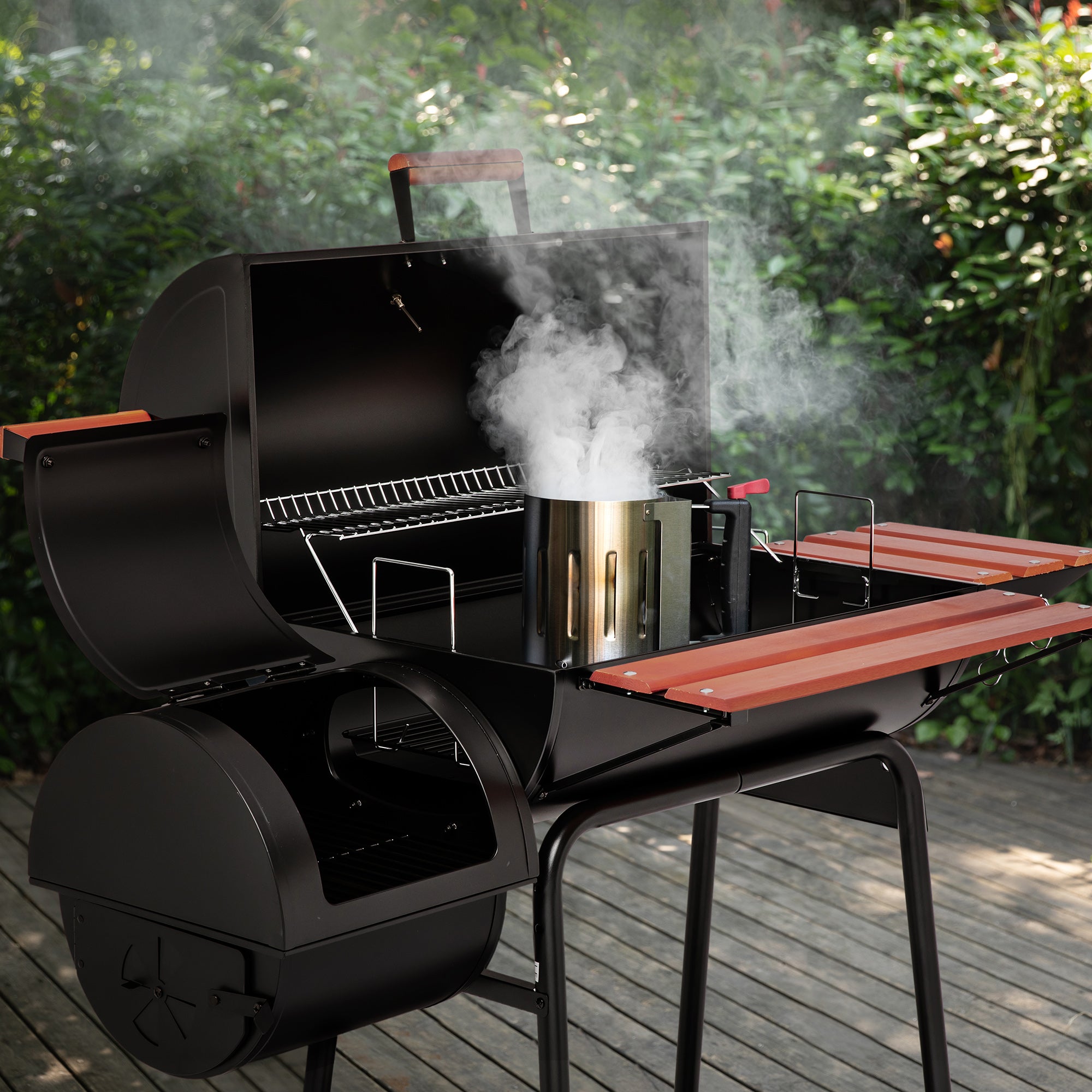 2025 Royal Gourmet CC1830W Parrilla de carbón de 76 cm con ahumador lateral