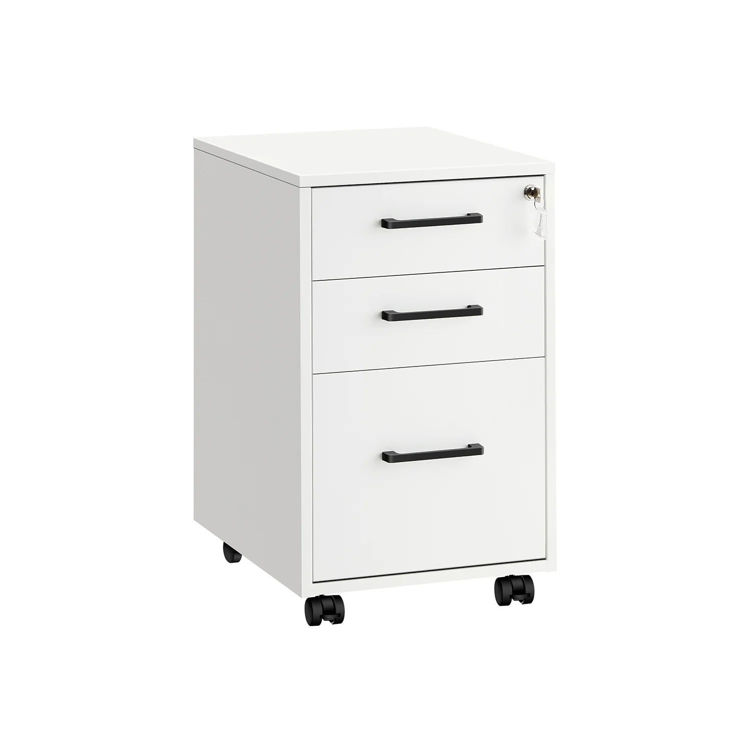 Archivador Móvil SONGMICS con Ruedas y Cerradura – Mueble de Oficina para Carpetas Colgantes A4/Legal/Carta, Estilo Industrial, Marrón Rústico y Negro