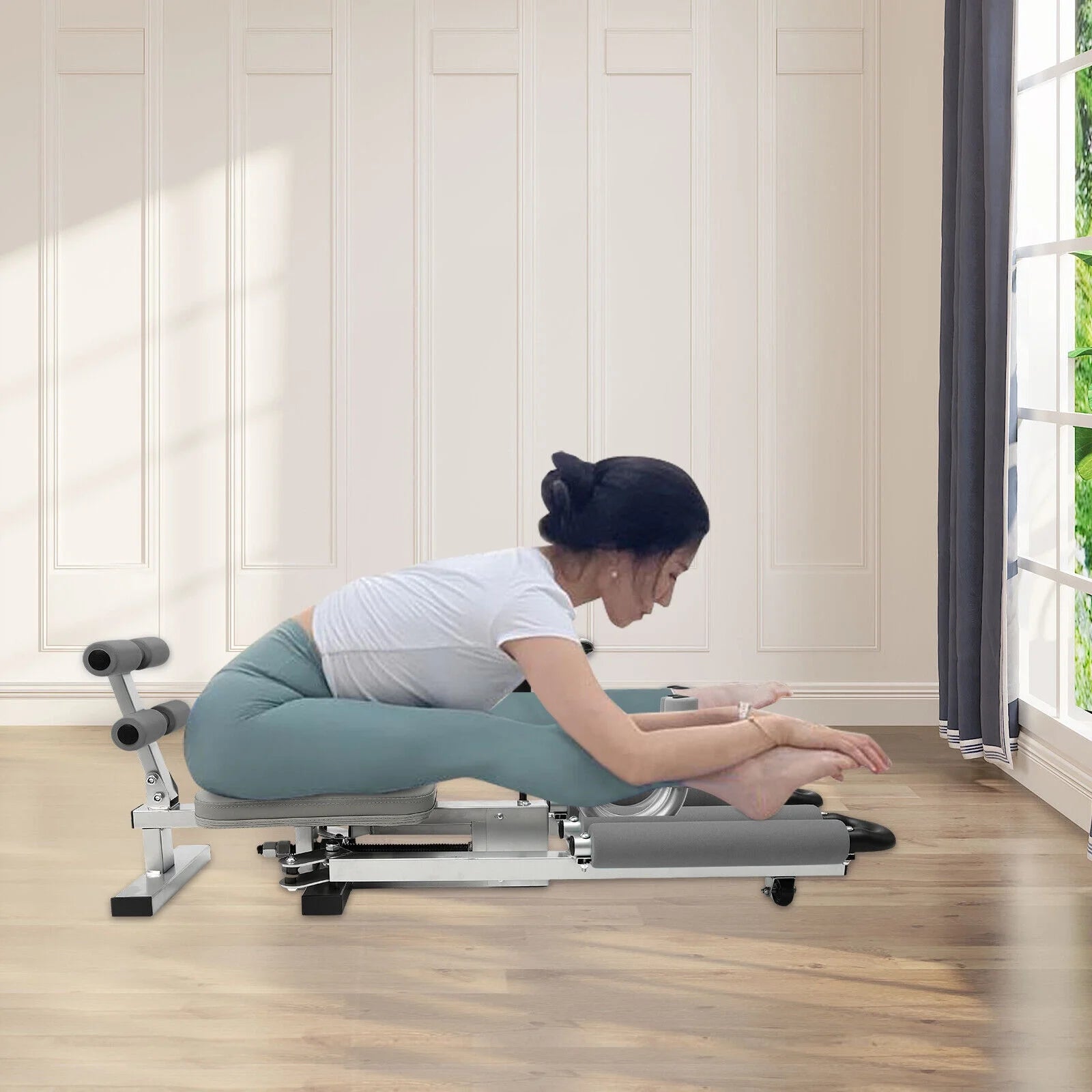 Máquina profesional de estiramiento de piernas Miu Meow (149 kg), dispositivo sólido para mejorar la flexibilidad, equipo de ejercicio para estocadas, ideal para yoga y gimnasio en casa.