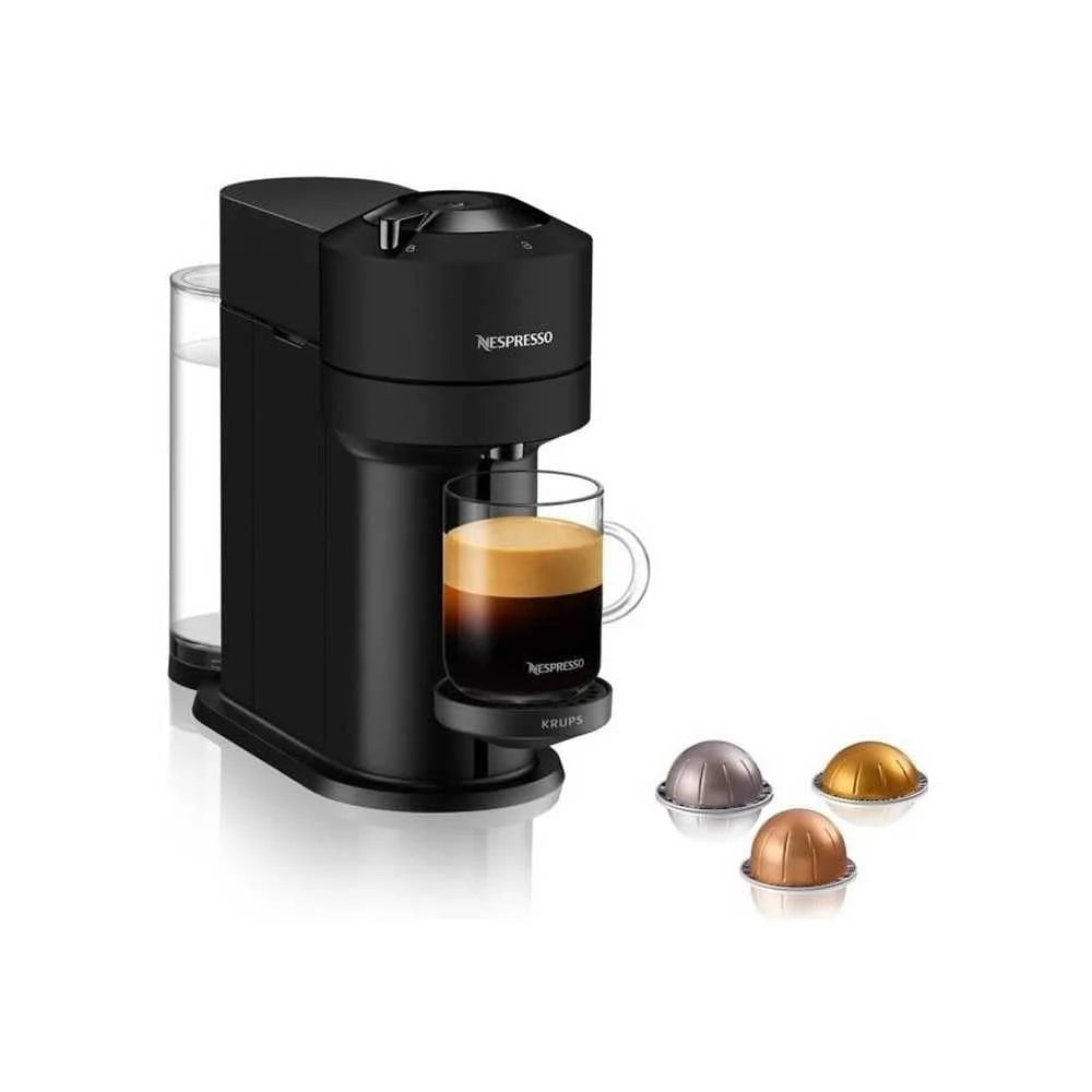 2025 Krups Nespresso Cafetera Vertuo Next de cápsulas, 5 tamaños de tazas, Negro YY4606FD