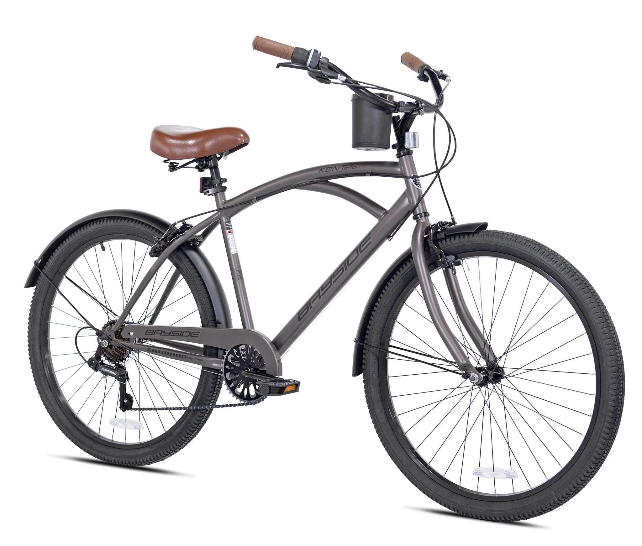 2025 Bicicleta Cruiser Kent Bayside 26" para hombre – Acabado satinado cacao