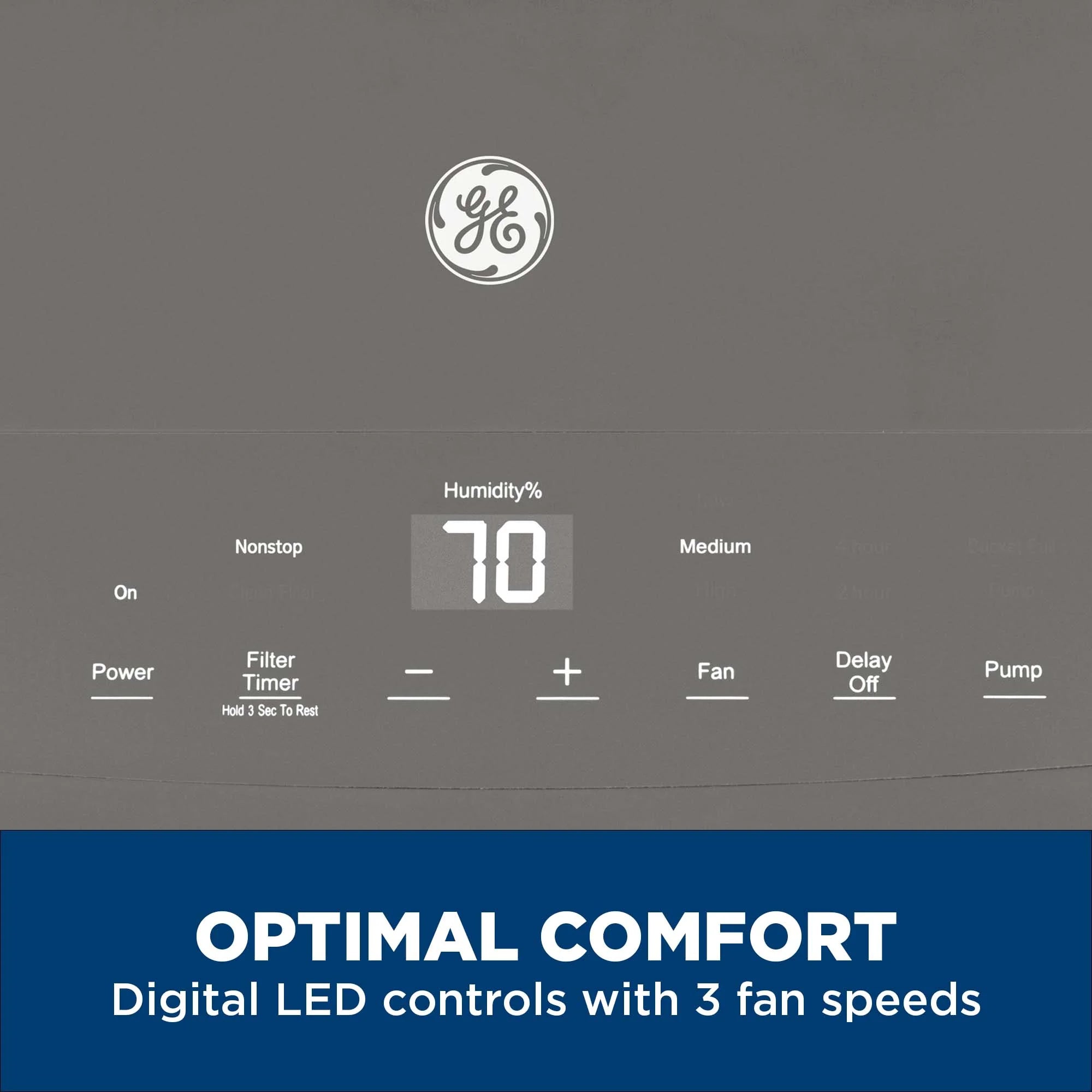 2025 GE Appliances APEW50LZ – Deshumidificador Portátil Certificado Energy Star con Bomba Integrada para Espacios Muy Húmedos
