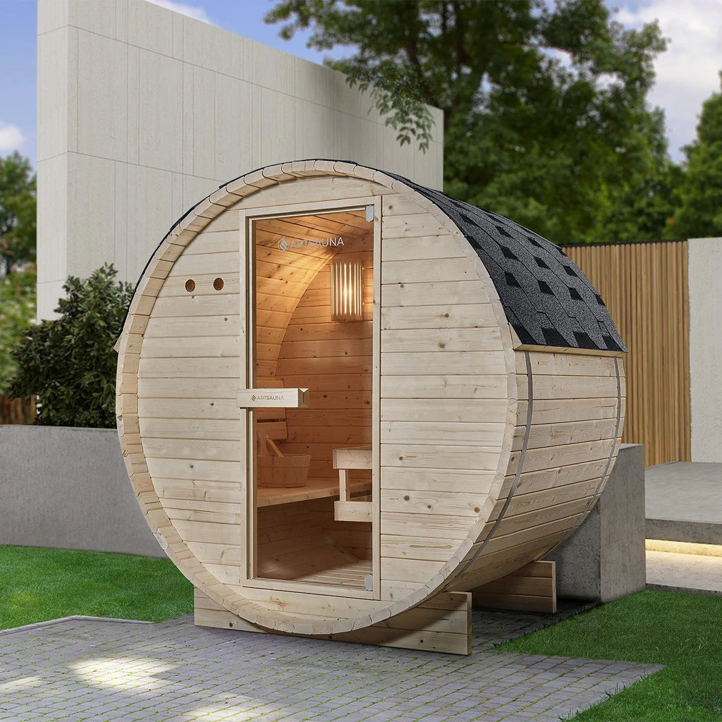 2025 Sauna barril Spitzbergen con estufa de sauna