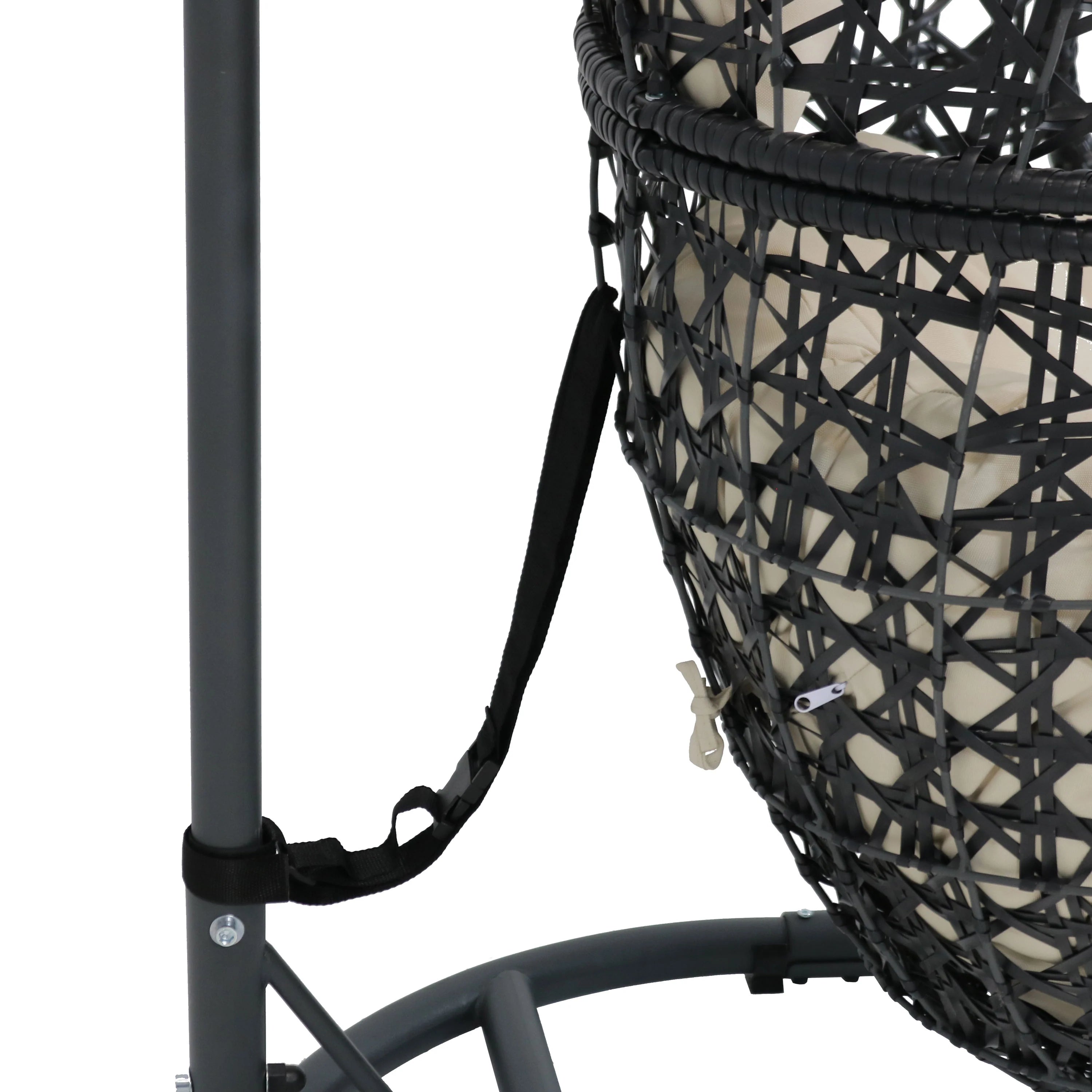 2025 Silla Colgante Tipo Huevo Sunnydaze Cordelia con Estructura de Acero y Cojín