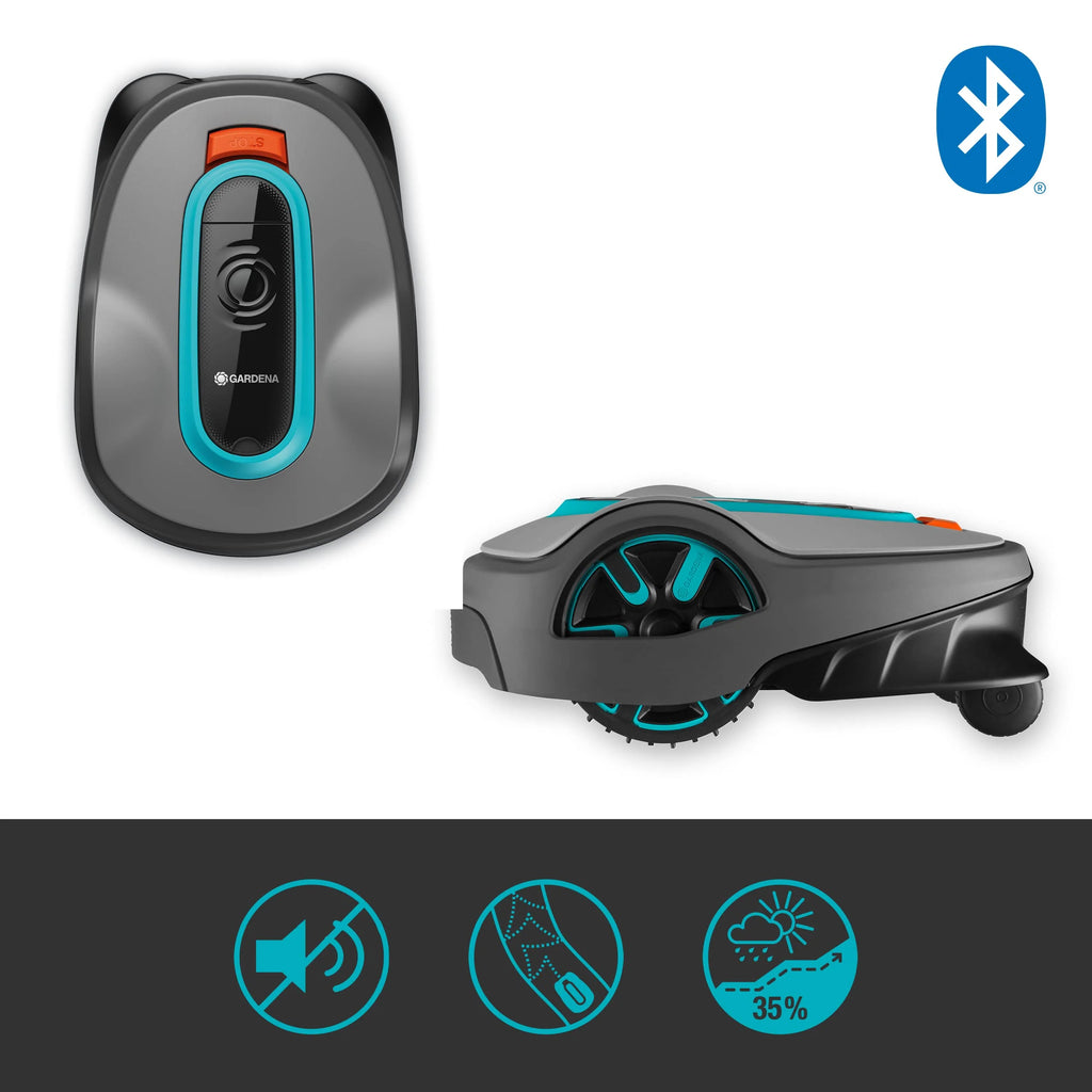 2025 Robot cortacésped Gardena SILENO minimo 350 m²: cortacésped inteligente con conectividad óptima, programable vía la aplicación Gardena Bluetooth (15208-47)