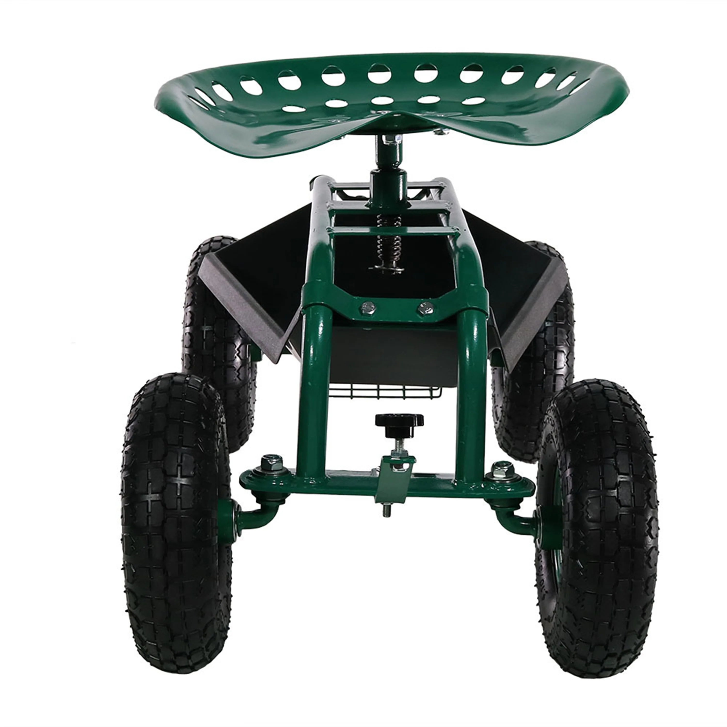 2025 Carrito de Jardín Rodante Sunnydaze con Asiento de Trabajo y Manillar de Dirección