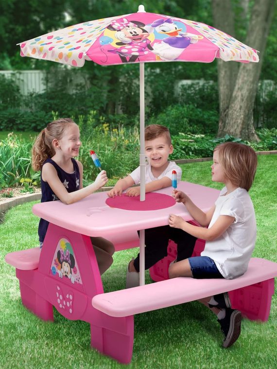 2025 Mesa de picnic de actividades para 4 niños Delta Children Minnie Mouse