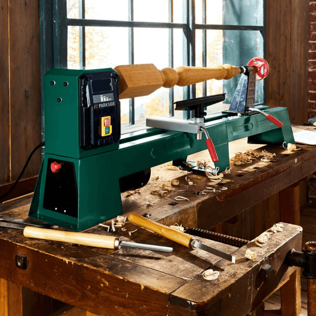 2025 Torno para madera PARKSIDE PDB 100 A1 | 400 W de potencia
