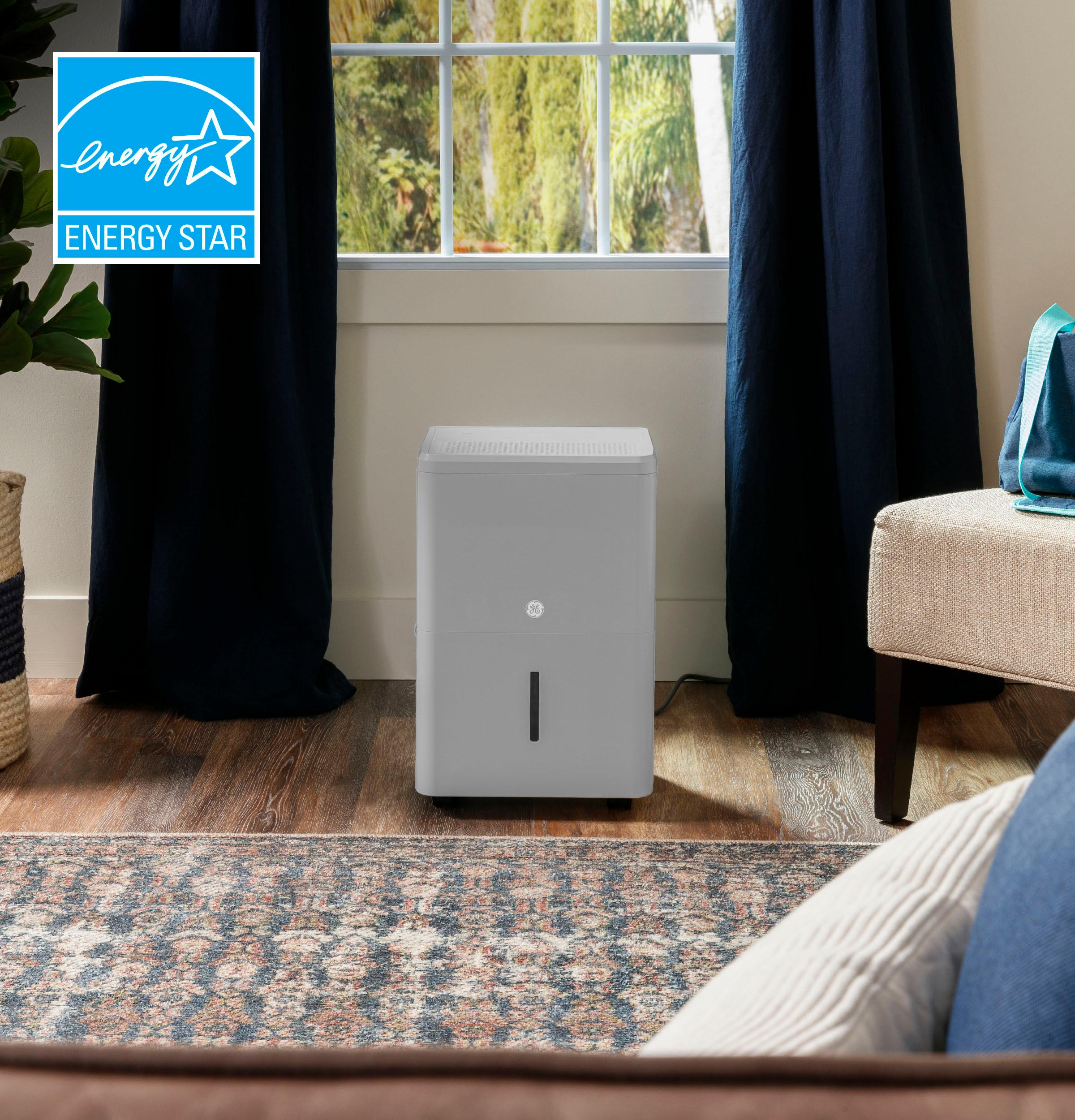 2025 GE Appliances AWHR50LB – Deshumidificador Portátil Inteligente con Smart Dry y Wi-Fi Integrado, Certificado Energy Star®