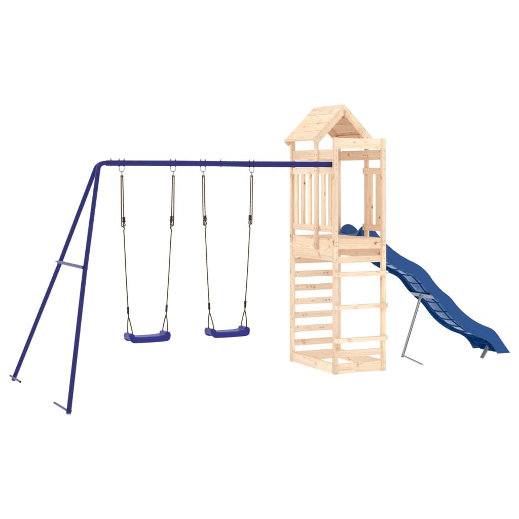 Parque Infantil De Exterior Madera Maciza De Pino Vidaxl